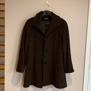 Angora wool 3/4 brown coat